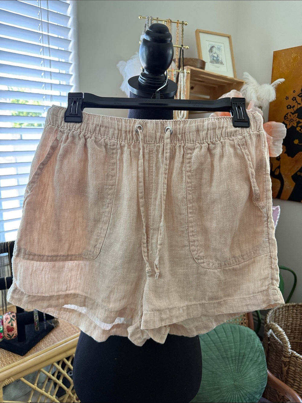 C&C California Tan High Waist Classic Preppy Linen Resort Yacht Shorts